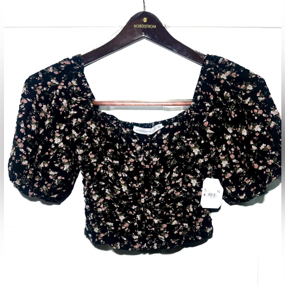 NEW Altar’d State Blane Floral Corset Blouse XXS